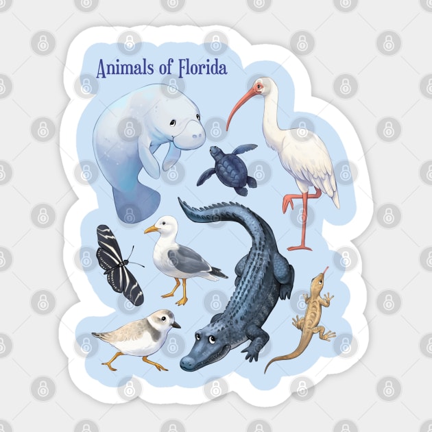 Animals of Florida Sticker by Kippy Art